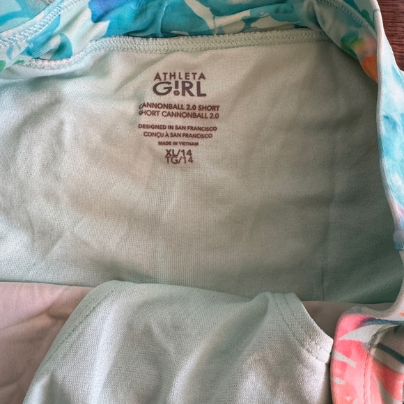 Athleta Girl swimsuit size Xl/14 XXL/16 Floral Tankini and Swim Shorts Set - Picture 4 of 9